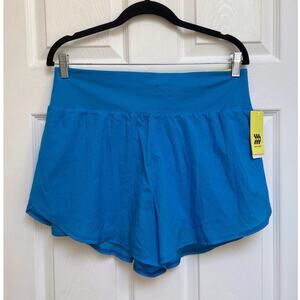 Electric Blue All in Motion Woven Mid Rise Run Athletic Shorts